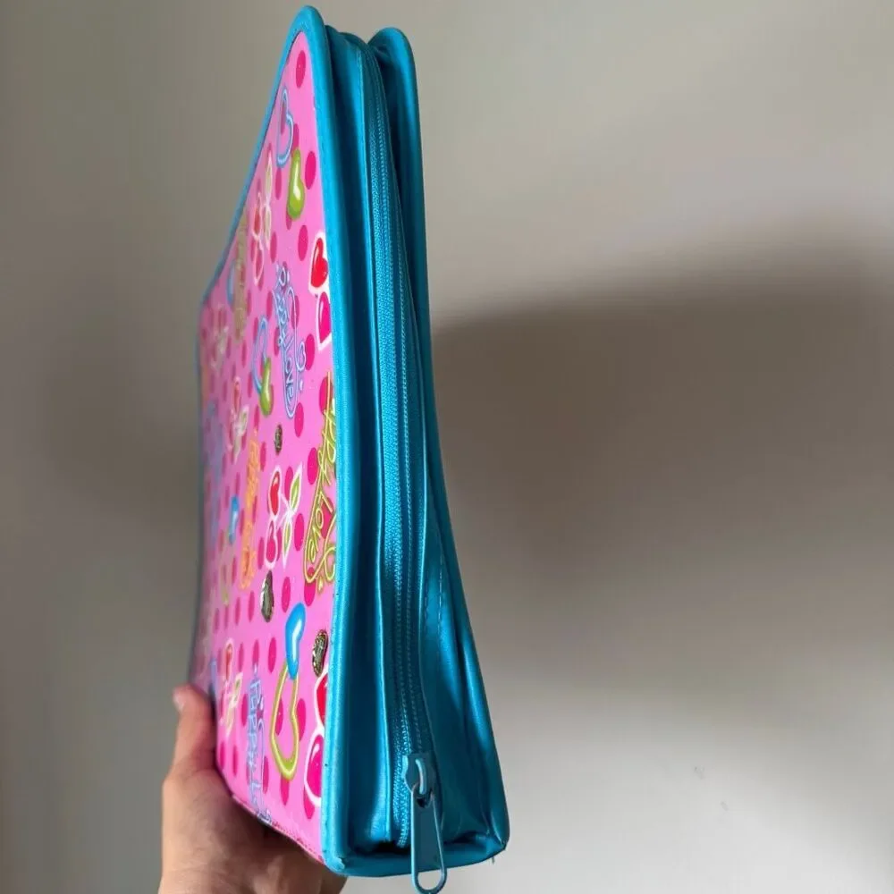 Vintage Lisa Frank Puppy Love Dog Glitter Hearts Colorful 3 Ring Binder